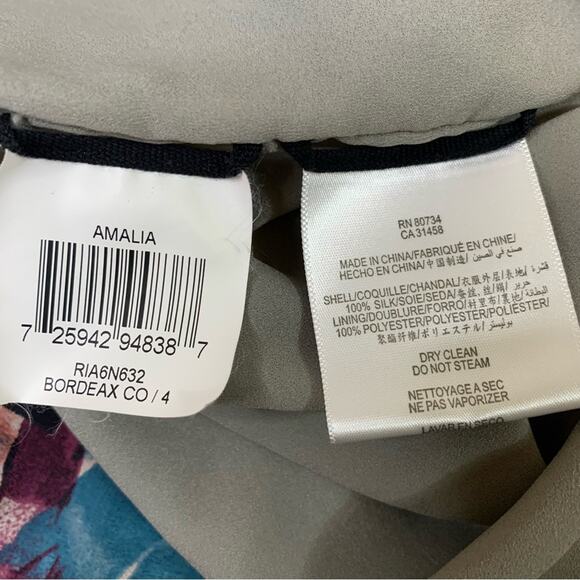 BCBGMaxAzria Colorful Peplum Sleeveless Dress Size 4 CC0550 - Picture 8 of 8